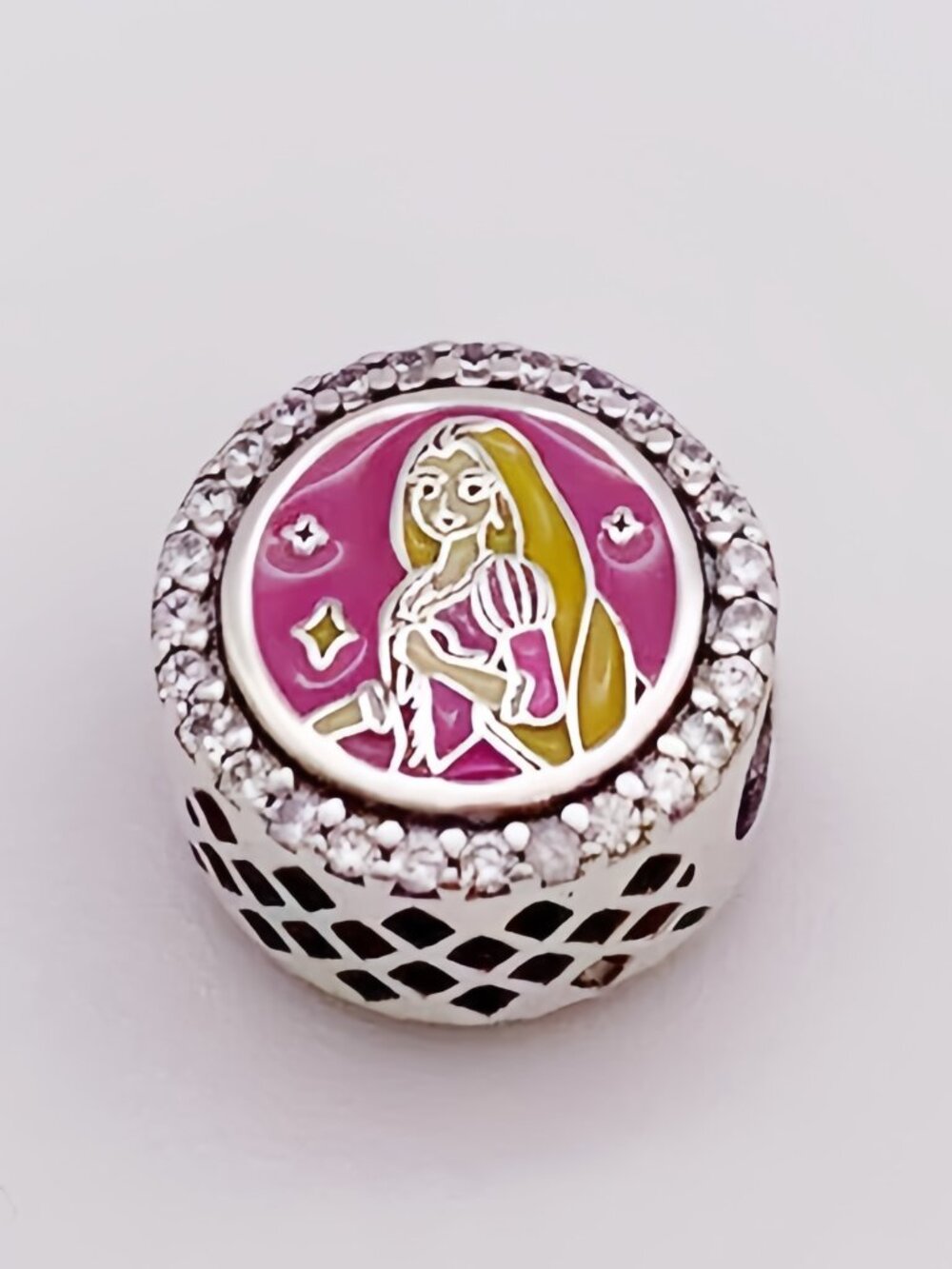 "Disney Parks Pandora RunDisney Rapunzel Princess Half Marathon 10K Bead Charm